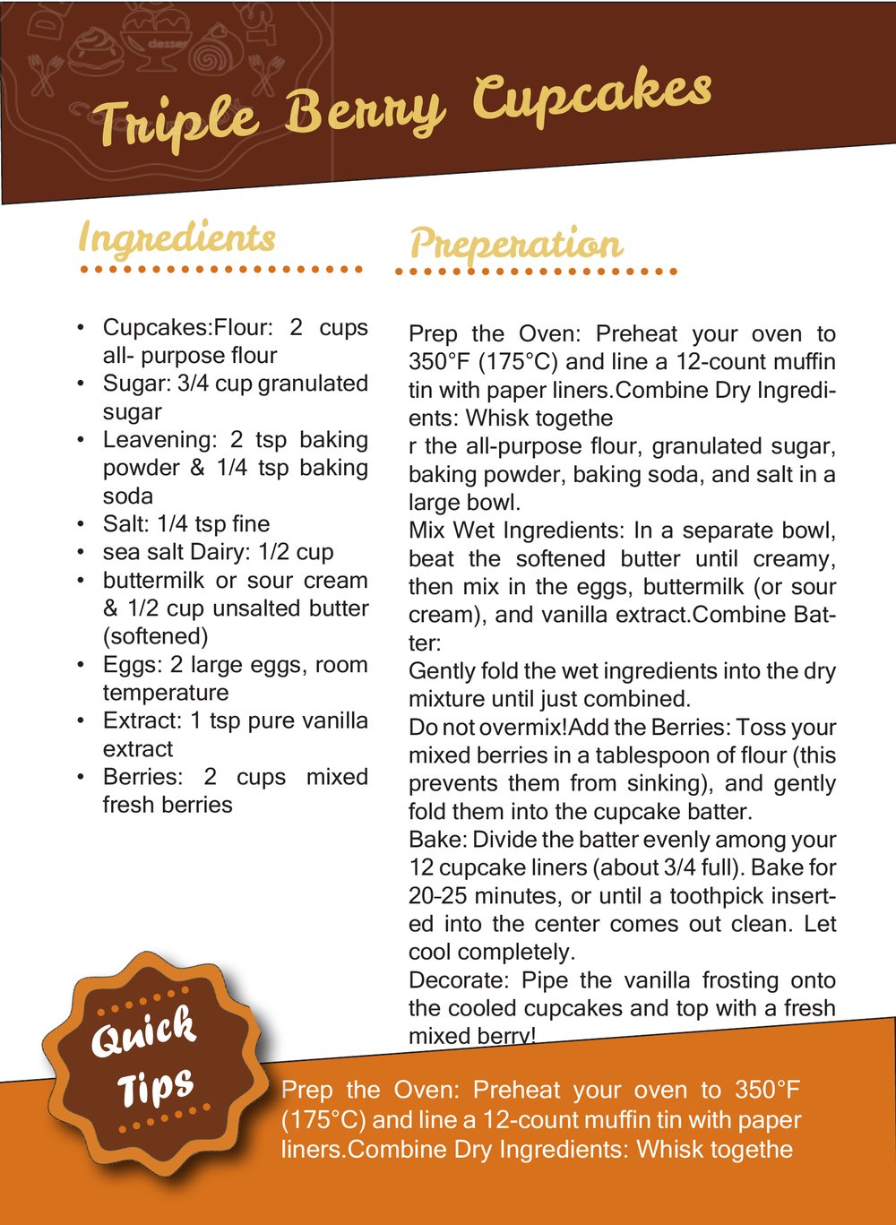 Page 4 — Triple Berry Cupcakes recipe