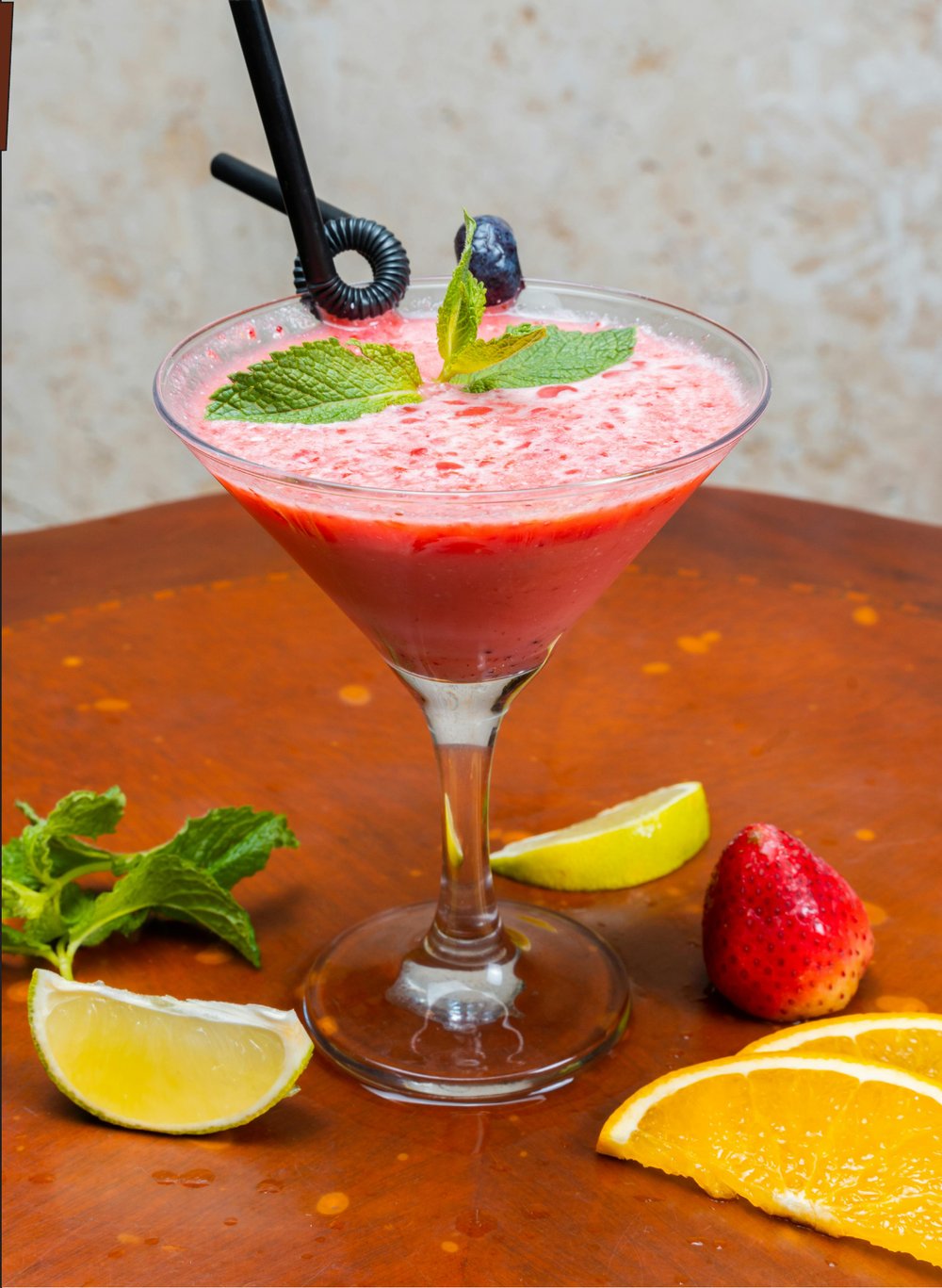 Page 13 — full-bleed berry smoothie photo