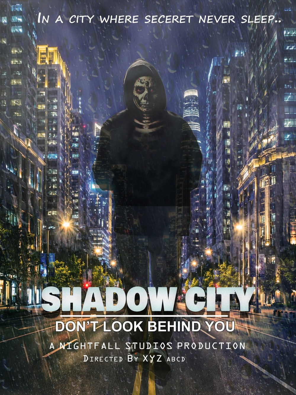 Shadow City movie poster design